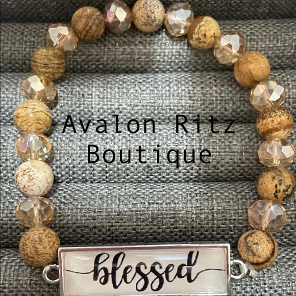 ❤️JUST IN! Madeline Beaded Stretch Bar Blessed Bracelet - Picture 1 of 2